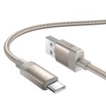 Cable Charger Hoco X117 Type-C - ខ្សែសាកស្រោបក្រណាត់ ហូកូ​ X117 Type-C