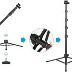 Holder Stand Tripod+Selfie Stick(2in1) Neepho NP- 588 1.8m - ជើង អំពូលឡាយ+ដងស៊ែហ្វី Neepho NP- 588 1.8សងទីម៉ែត