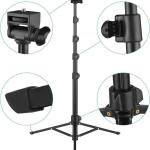Holder Stand Tripod+Selfie Stick(2in1) Neepho NP- 588 1.8m - ជើង អំពូលឡាយ+ដងស៊ែហ្វី Neepho NP- 588 1.8សងទីម៉ែត