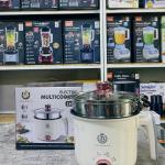 Electric hot pot with steamer HM-18cm - ឆ្នាំងស៊ុបអគ្គិសនី 18cm បាតខ្មៅ HM-18D