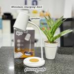 Wireless charging 3in1 + speaker+desk lamp - បាស់ប្ល៊ូធូសប្រើថ្ម និងសាកទូរសព្ទ័ អត់ខ្សែ​