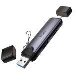 Converter USB/iP to SD/TF3.0+USB 2.0 hoco HB56A - ដុំបំបែកពី USB/iP ទៅ SD/TF3.0+USB 2.0 hoco HB56A