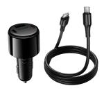 Power Car Charger PD37W/QC(2C+1USB) hoco Z69A Set (C to C) - ឆ្នាំសាកក្នុឡាន ហូកូ Z69A PD37W/QC3.0 (2C+1USB) ឈុត(TypeC-TypeC)