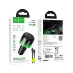 Power Car Charger PD37W/QC(2C+1USB) hoco Z69A Set (C to C) - ឆ្នាំសាកក្នុឡាន ហូកូ Z69A PD37W/QC3.0 (2C+1USB) ឈុត(TypeC-TypeC)