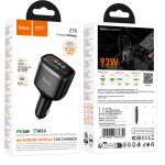 Power Car Charger PD93W/QC(2C+1USB) hoco Z70 No Cable - ឆ្នាំសាកក្នុឡាន ហូកូ Z70 PD93W/QC3.0 (2C+1USB) អត់មានខ្សែ