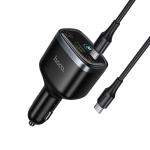 Power Car Charger PD93W/QC(2C+1USB) hoco Z70 Set (C to C) - ឆ្នាំសាកក្នុឡាន ហូកូ Z70 PD93W/QC3.0 (2C+1USB) ឈុត(TypeC-TypeC)
