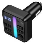 Car Bluetooth FM transmitter 45W(1TypeC+1USB) hoco E89 - ប្លូធូឡាន FM បញ្ជូនសំលេង 45W(1Type-C+1USB) hoco E89