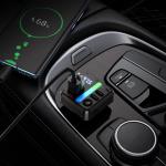 Car Bluetooth FM transmitter 45W(1TypeC+1USB) hoco E89 - ប្លូធូឡាន FM បញ្ជូនសំលេង 45W(1Type-C+1USB) hoco E89
