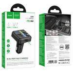 Car Bluetooth FM transmitter 45W(1TypeC+1USB) hoco E89 - ប្លូធូឡាន FM បញ្ជូនសំលេង 45W(1Type-C+1USB) hoco E89