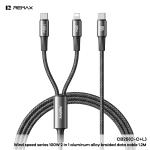 Cable Charger(C to C+I) 2in1 REMAX CB25 100W - ខ្សែសាក​ មុខ2 100W REMAX CB25(TypeC to Type-C+Lightning)
