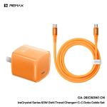 Power Charger PD/QC 60W Remax CA-26 Set(C to C) - ឆ្នាំងសាក ខ្វីកឆាច Remax CA-26 PD/QC 60W ឈុត(TypeC to TypeC)