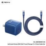 Power Charger PD/QC 60W Remax CA-26 Set(C to C) - ឆ្នាំងសាក ខ្វីកឆាច Remax CA-26 PD/QC 60W ឈុត(TypeC to TypeC)