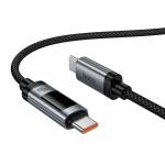 Cable Charger (C to C) 240W hoco U148 LCD (1.2m) - ខ្សែសាក U148 Lord 240W មានអេក្រង់ឌីជីថល Type-C ទៅ Type-C (1.2m)