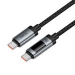 Cable Charger (C to C) 240W hoco U148 LCD (1.2m) - ខ្សែសាក U148 Lord 240W មានអេក្រង់ឌីជីថល Type-C ទៅ Type-C (1.2m)