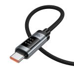 Cable Charger (C to C) 240W hoco U148 LCD (1.2m) - ខ្សែសាក U148 Lord 240W មានអេក្រង់ឌីជីថល Type-C ទៅ Type-C (1.2m)