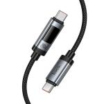Cable Charger (C to C) 240W hoco U148 LCD (1.2m) - ខ្សែសាក U148 Lord 240W មានអេក្រង់ឌីជីថល Type-C ទៅ Type-C (1.2m)