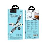 Cable Charger (C to C) 240W hoco U148 LCD (1.2m) - ខ្សែសាក U148 Lord 240W មានអេក្រង់ឌីជីថល Type-C ទៅ Type-C (1.2m)