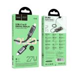 Cable Charger (C to I) PD27W hoco U148 LCD (1.2m) - ខ្សែសាក U148 Lord PD27W អេក្រង់ឌីជីថល សម្រាប់ iPhone (1.2m)
