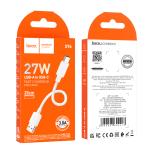 Cable Charger TypeC hoco X96 27W (L=0.25M) - ខ្សែសាក hoco X96 Hyper សម្រាប់ Type-C 27W (0.25ម៉ែត)