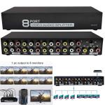 Spliter Video Audio 8Port AV-108 - ដំបំបែក វីដេអូ ចេញ 8រុន AV108