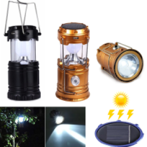 Solar Torch LED Lamp Camping XS-5800T - ពិលអំពូល សឡា XS-5800T
