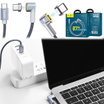 Cable Charger Hoco U40C 87W magnetic Type-C to Type-C 1.8m - ខ្សែសាកក្បាលដែកឆក់ ហូកូ U40C ថាយស៊ីទៅថាយស៊ី ប្រវែង 1.8ម៉ែត