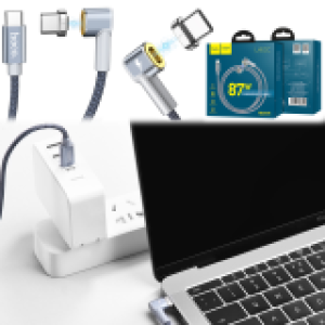 Cable Charger Hoco U40C 87W magnetic Type-C to Type-C 1.8m - ខ្សែសាកក្បាលដែកឆក់ ហូកូ U40C ថាយស៊ីទៅថាយស៊ី ប្រវែង 1.8ម៉ែត