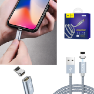 Cable Charger Hoco U40A magnetic Iphone - ខ្សែសាកក្បាលដែកឆក់ ហូកូ U40A អាយហ្វូន
