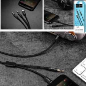 Cable Convertor Lightning to AUX hoco UPA08 - ខ្សែបំឡែង ឌុយអាយហ្វូន ទៅ រុនកាស់ 3.5" hoco UPA08