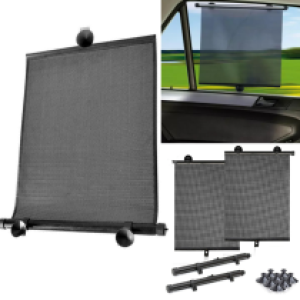 Car Side Window Sunshades Protector 40*45cm (2pcs) - សំណាញ់រមូ ការពារកម្ដៅថ្ងៃ មួយគូរ