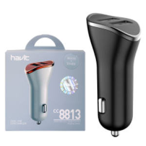 Power Car Charger Havit HV-CC8813 2USB - ឆ្នាំងសាកក្នុងឡាន ហាវីត CC8813 រុន 2