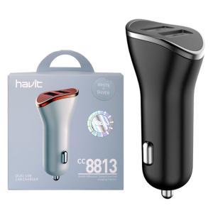Power Car Charger Havit HV-CC8813 2USB - ឆ្នាំងសាកក្នុងឡាន ហាវីត CC8813 រុន 2