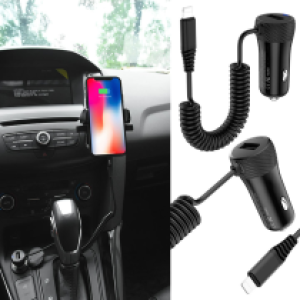 Power Car Charger hoco Z21 iPhone - ឆ្នាំសាកក្នុឡាន ហូកូ Z21A​ មានខ្សែ អាយហ្វូ