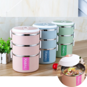 Lunch Box Plastic 01 3Layer - ស្រាក់បាយជ័រ 01 3ជាន់