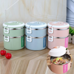 Lunch Box Plastic 01 2Layer - ស្រាក់បាយជ័រ 01 2ជាន់