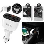 Power Car Charger cigarette 2port hoco Z28 LED - ឆ្នាំងសាកក្នុងឡាន រុន 2 និង រុនសាកថ្ម 2 hoco Z28 LED