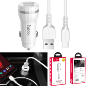 Power Car Charger hoco Z27 2USB Type C - ឆ្នាំងសាកក្នុងឡាន Z27 រុន 2 ថាយស៊ី