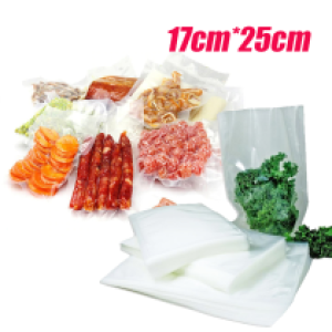 Vacuum Plastic bag (100pcs) 17*25cm A1 - ថង់អ៊ុតម្ហូប 1ដុំមាន100pcs រលោងសងខាង