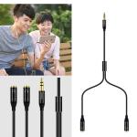 Cable Splitter AUX 3.5mm 2 Speaker Out - ឌុយខ្សែបំបែកកាស​ ចេញសំលេង ២