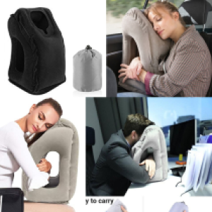 Air Inflatable Pillow Airplan Travel - ខ្នើយខ្យល់សំរាប់គេងអង្គុយ
