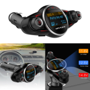 Car Bluetooth FM transmitter BT08 - ប្លូធូឡាន FM បញ្ជូនសំលេង BT08