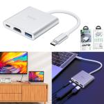 Converter TypeC to USB3.0/HDMI/Lightning PD hoco HB14 - ដុំបំបែក ហូកូ HB14(Type-C to USB3.0+HDMI+PD)