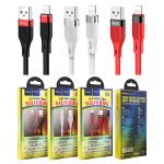 Cable Charger Hoco U72 iphone 1.2m - ខ្សែសាកស្រោបក្រណាត់ ហូកូ​ U72 អាយហ្វូន