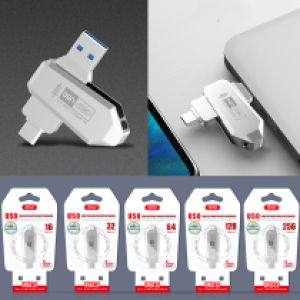 Flash TypeC/USB 3.0 XO U50 128GB - ផ្លាស់​ TypeC/USB 3.0 អ៊ិចអូ U50 ទំហំ 128ជី
