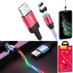 Cable Charger Magnetic hoco U90 iPhone - ខ្សែសាកភ្លើងក្បាលដែកឆក់ ហូកូ U90 អាយហ្វូន