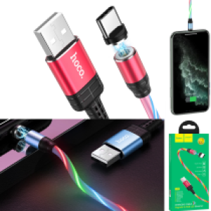 Cable Charger Magnetic hoco U90 TypeC - ខ្សែសាកភ្លើងក្បាលដែកឆក់ ហូកូ U90 ថាយស៊ី