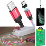 Cable Charger Magnetic hoco U90 Micro - ខ្សែសាកភ្លើងក្បាលដែកឆក់ ហូកូ U90 ម៉ាយក្រូ