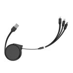 Cable Charger Hoco U50 3in1 (iPhone+Micro+Type C) - ខ្សែសាករមូ ហូកូ U50 អាយហ្វូន+ម៉ាយក្រូ+ថាយស៊ី
