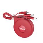Cable Charger Hoco U50 3in1 (iPhone+Micro+Type C) - ខ្សែសាករមូ ហូកូ U50 អាយហ្វូន+ម៉ាយក្រូ+ថាយស៊ី