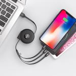 Cable Charger Hoco U50 3in1 (iPhone+Micro+Type C) - ខ្សែសាករមូ ហូកូ U50 អាយហ្វូន+ម៉ាយក្រូ+ថាយស៊ី